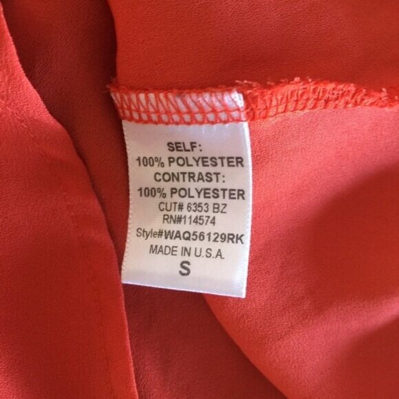 Bellatrix Red Sleeveless Flowy Racerback Tank Top Small Blouse Lightweight - Picture 4 of 4